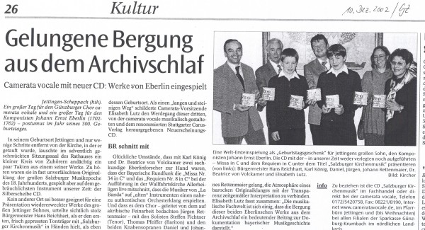 2002 Eberlin CD Präsentation Bericht GZ