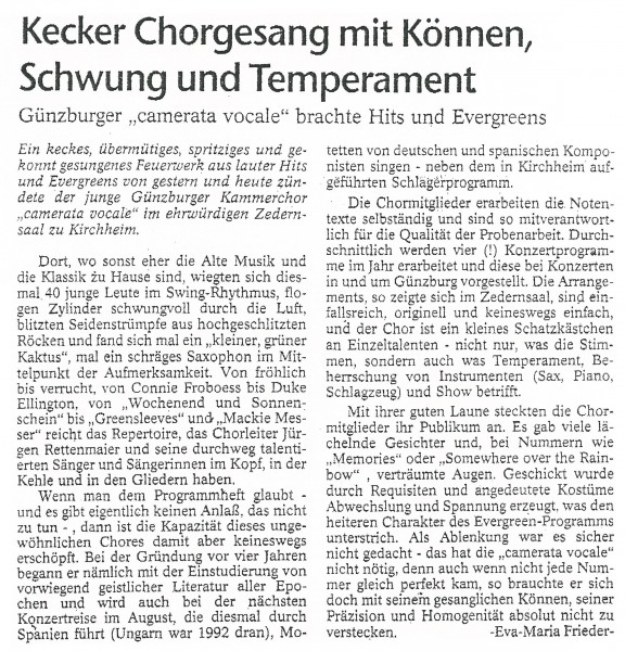 1993_Mindelh. Zeitung Hits und Evergreens